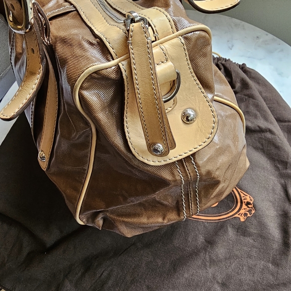 Tod's Brown Canvas G Line Grande Large Satchel Handbag - Picture 2 of 10